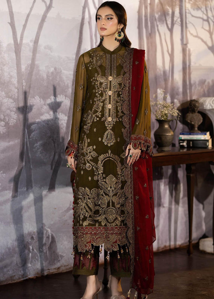 Enliven Majestic By Imrozia Premium Embroidered Chiffon Suits Unstitched 3 Piece IMP24EL M-67 Julieta - Formal Collection