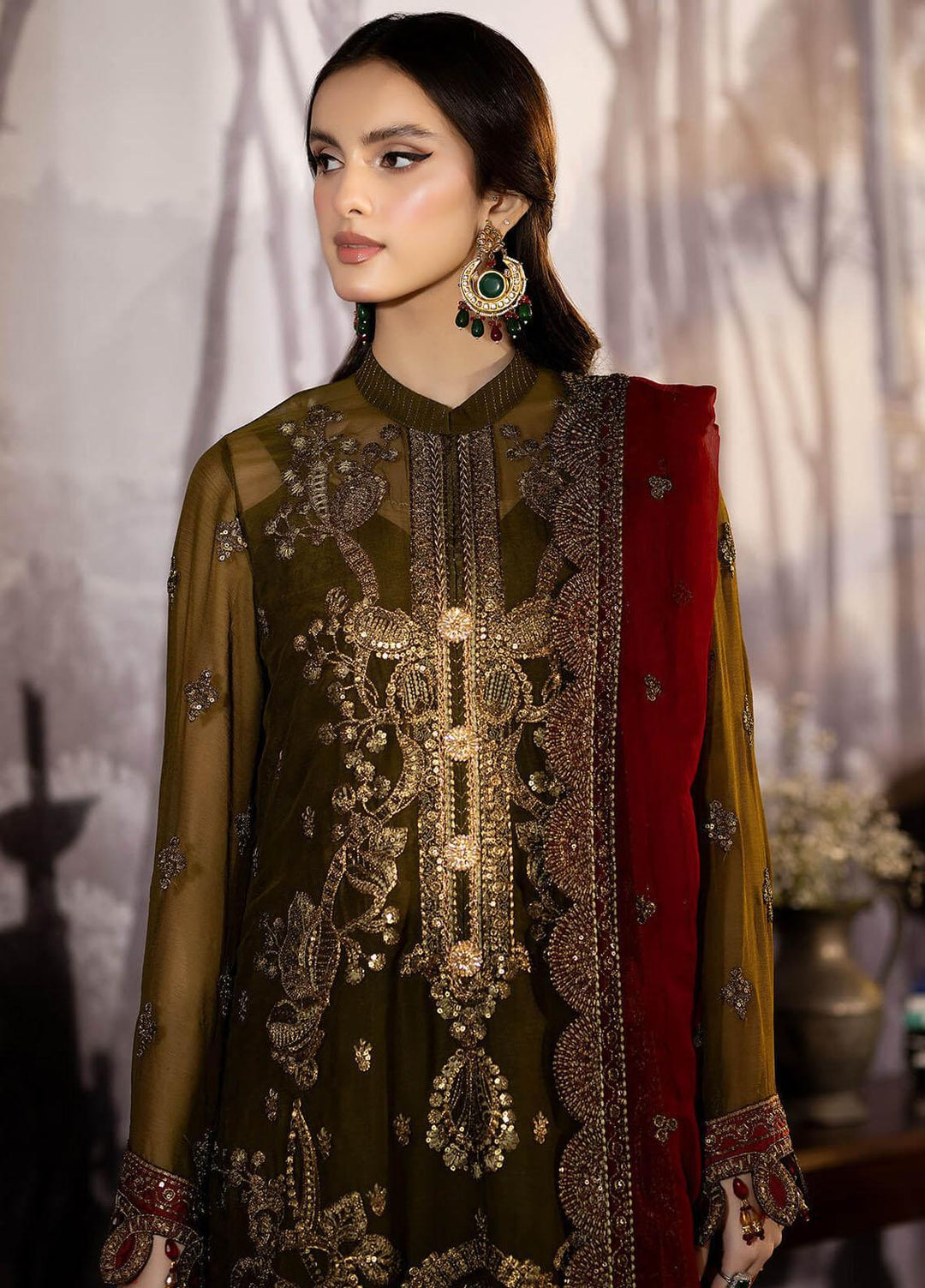 Enliven Majestic By Imrozia Premium Embroidered Chiffon Suits Unstitched 3 Piece IMP24EL M-67 Julieta - Formal Collection