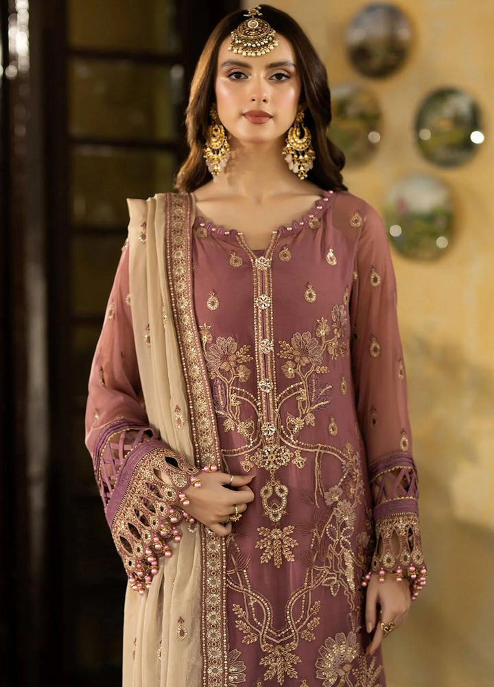 Enliven Majestic By Imrozia Premium Embroidered Chiffon Suits Unstitched 3 Piece IMP24EL M-69 Isla - Formal Collection