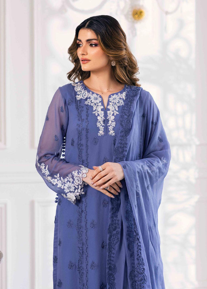 Ensembles By Azure Embroidered Chiffon Suits Unstitched 4 Piece AZU23ESE3 Gradiant-Galore - Festive Collection