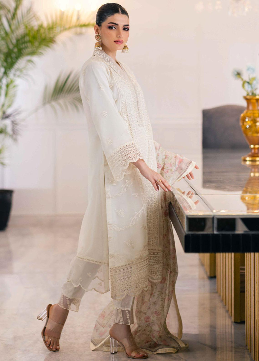 Ensembles By Azure Embroidered Organza Suits Unstitched 3 Piece AZU23ESE3 Heaven-Bliss  - Festive Collection