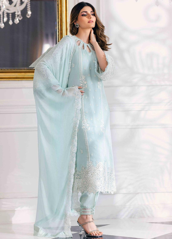 Ensembles By Azure Embroidered Chiffon Suits Unstitched 4 Piece AZU23ESE3 Daisy-Charm  - Festive Collection