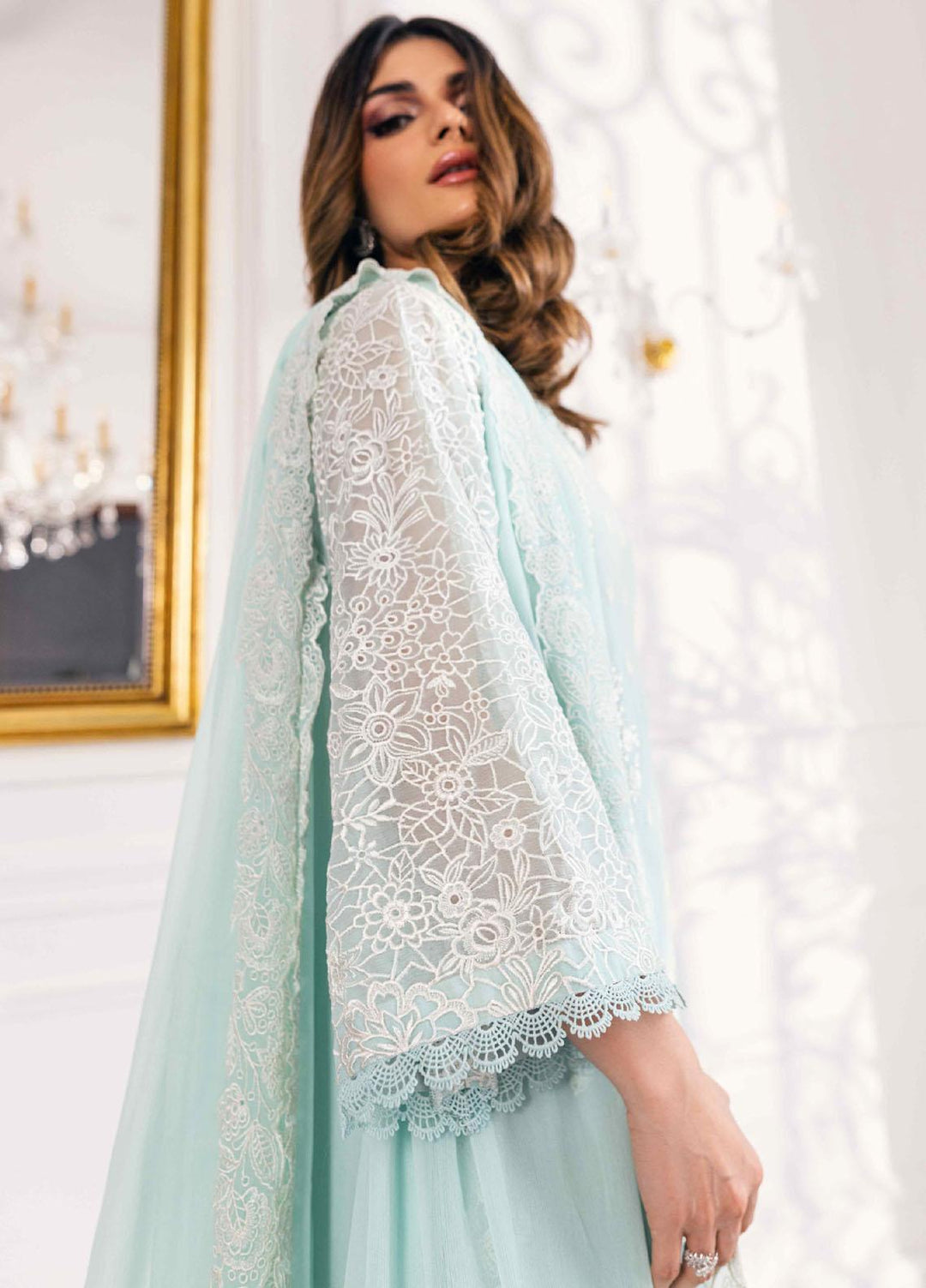 Ensembles By Azure Embroidered Chiffon Suits Unstitched 4 Piece AZU23ESE3 Daisy-Charm  - Festive Collection