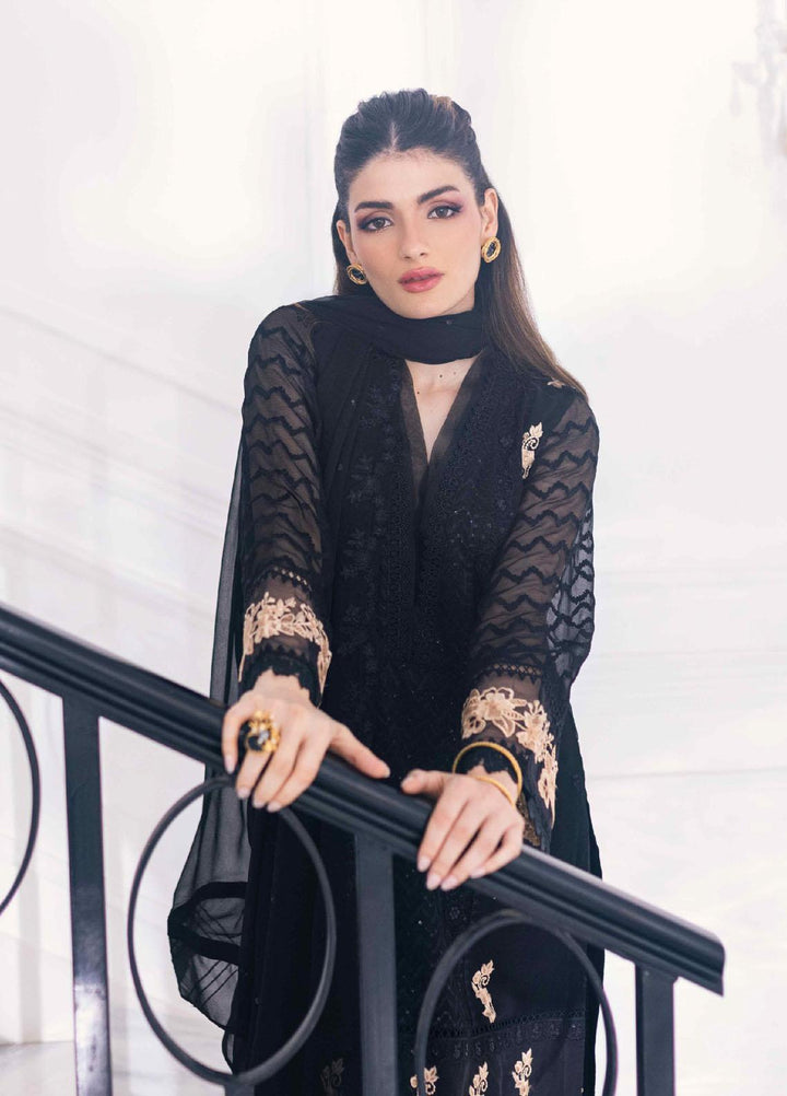 Ensembles By Azure Embroidered Chiffon Suits Unstitched 4 Piece AZU23ESE3 Cendre-Muse  - Festive Collection