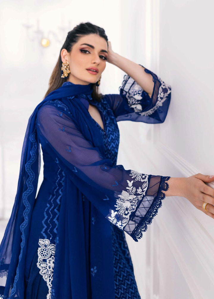 Ensembles By Azure Embroidered Chiffon Suits Unstitched 4 Piece AZU23ESE3 Mellow-Breeze - Festive Collection