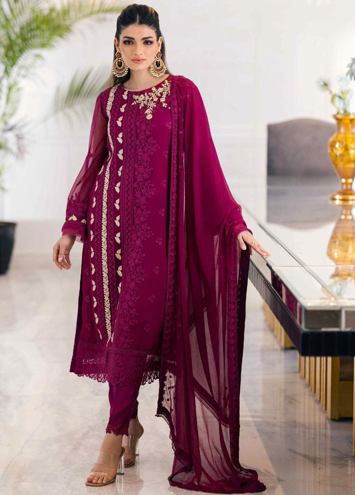 Ensembles By Azure Embroidered Chiffon Suits Unstitched 4 Piece AZU23ESE3 Glooming-Dive  - Festive Collection