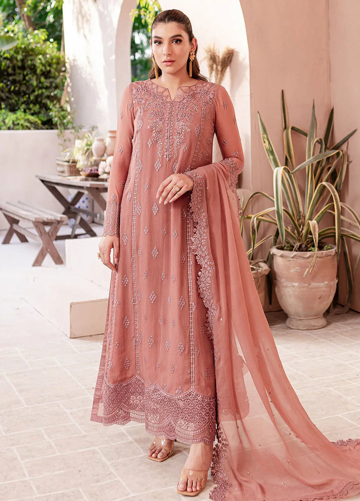 Ensembles By Azure  Embroidered Chiffon Suit Unstitched 4 Piece AZ24EF BBES-064 Berry Blooms - Festive Collection