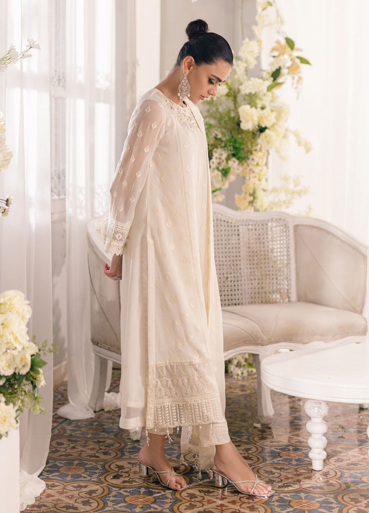 Ensembles by Azure Embroidered Chiffon Suits Unstitched 3 Piece AZU24EF ES-048 Angelic Frost - Festive Collection