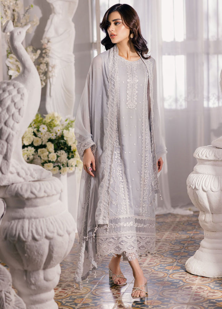 Ensembles by Azure Embroidered Chiffon Suits Unstitched 3 Piece AZU24EF ES-049 Moon Storm - Festive Collection
