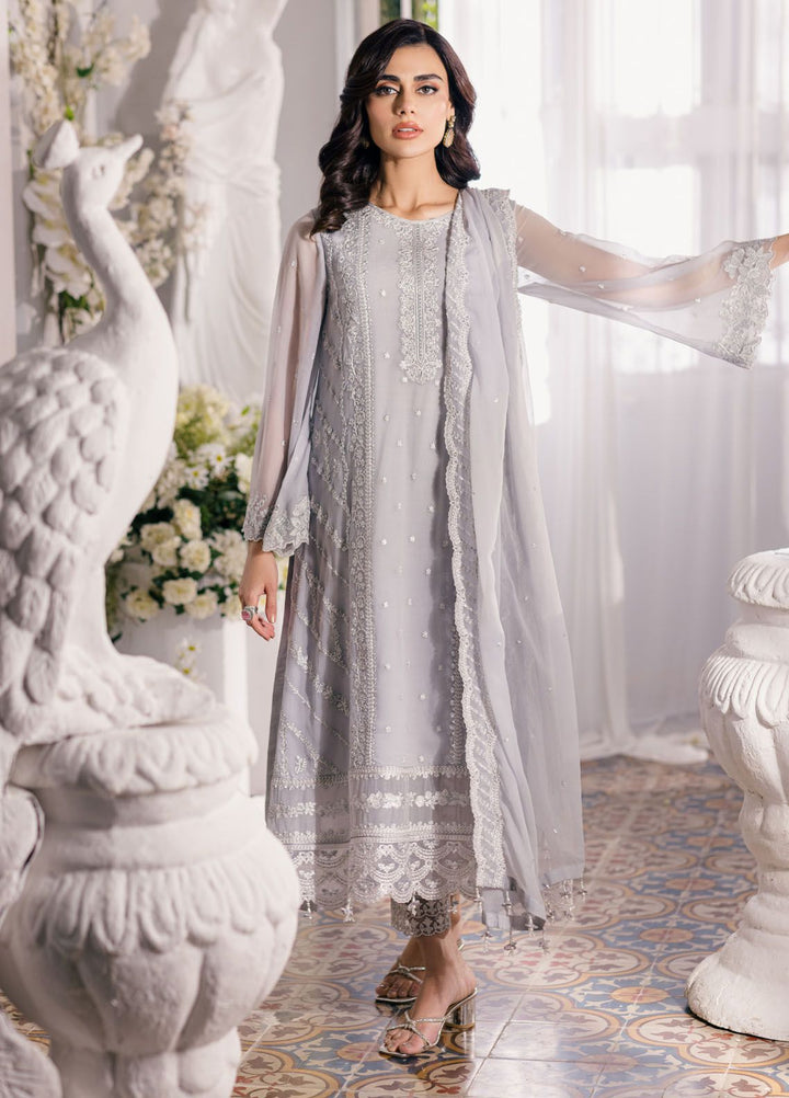 Ensembles by Azure Embroidered Chiffon Suits Unstitched 3 Piece AZU24EF ES-049 Moon Storm - Festive Collection
