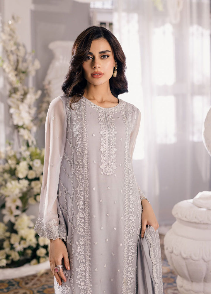 Ensembles by Azure Embroidered Chiffon Suits Unstitched 3 Piece AZU24EF ES-049 Moon Storm - Festive Collection