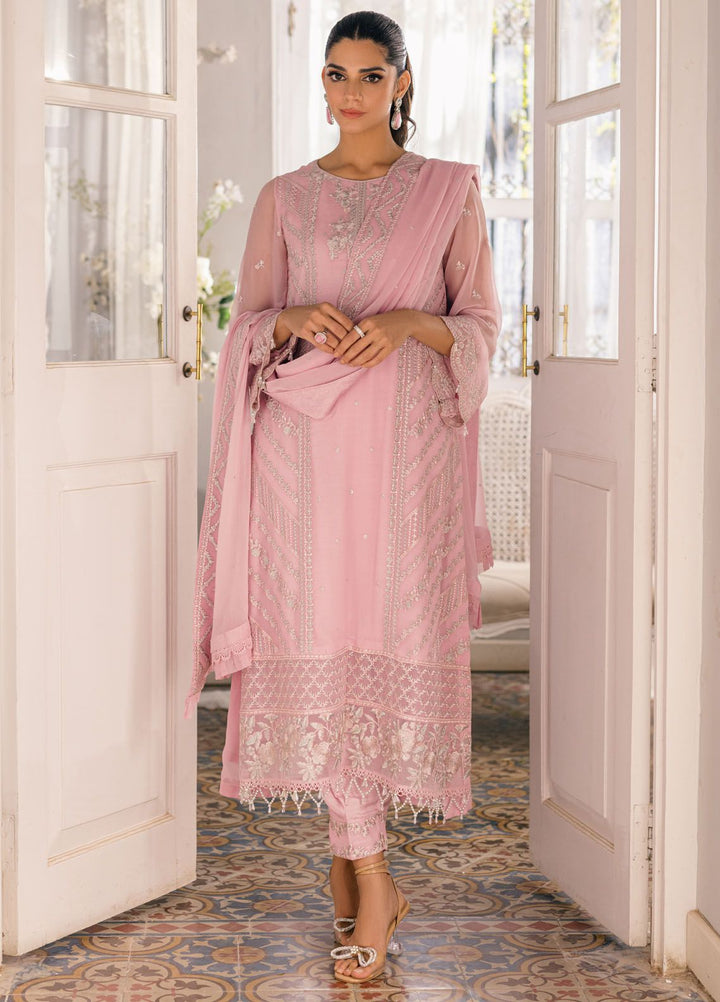 Ensembles by Azure Embroidered Chiffon Suits Unstitched 3 Piece AZU24EF ES-054 Tender Tulip - Festive Collection