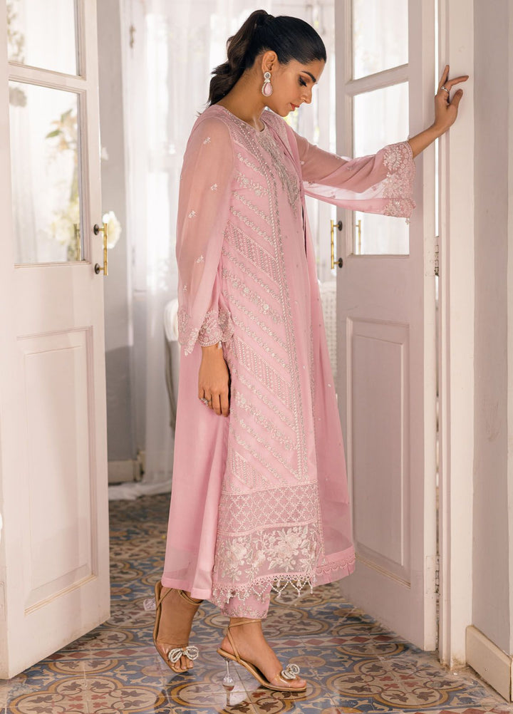 Ensembles by Azure Embroidered Chiffon Suits Unstitched 3 Piece AZU24EF ES-054 Tender Tulip - Festive Collection