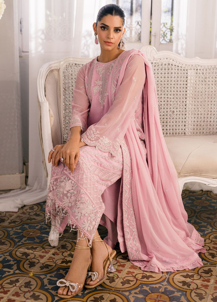 Ensembles by Azure Embroidered Chiffon Suits Unstitched 3 Piece AZU24EF ES-054 Tender Tulip - Festive Collection