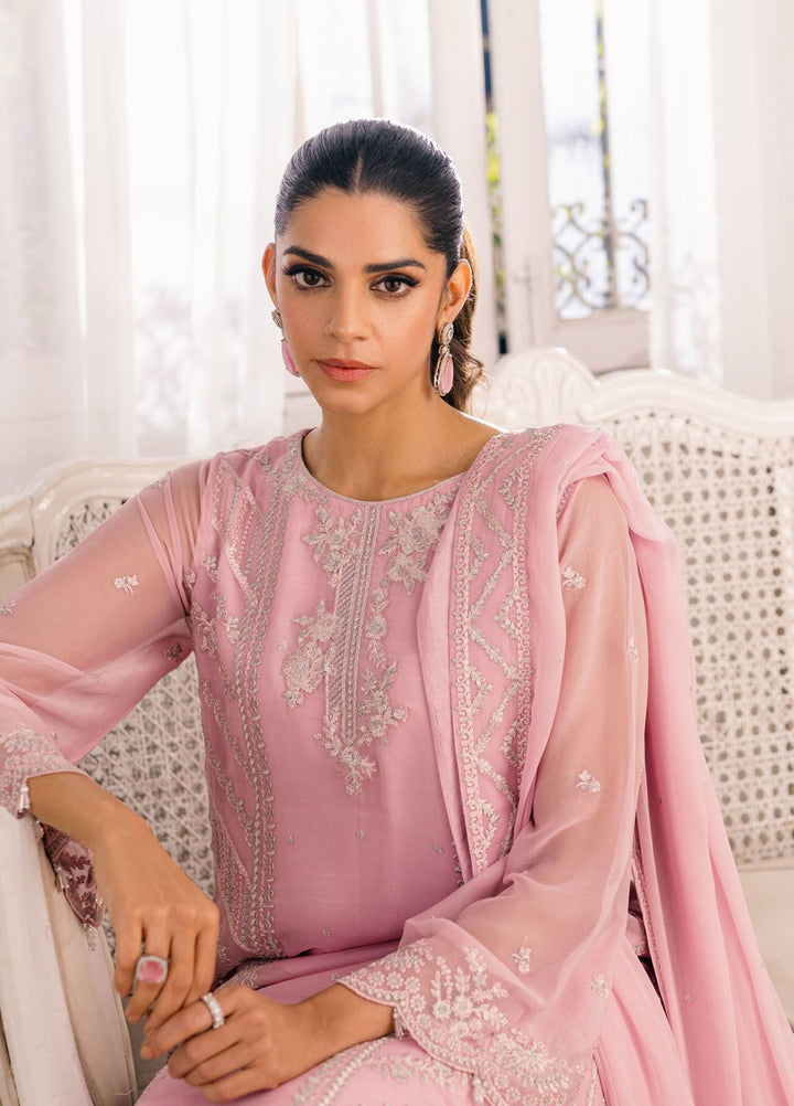 Ensembles by Azure Embroidered Chiffon Suits Unstitched 3 Piece AZU24EF ES-054 Tender Tulip - Festive Collection