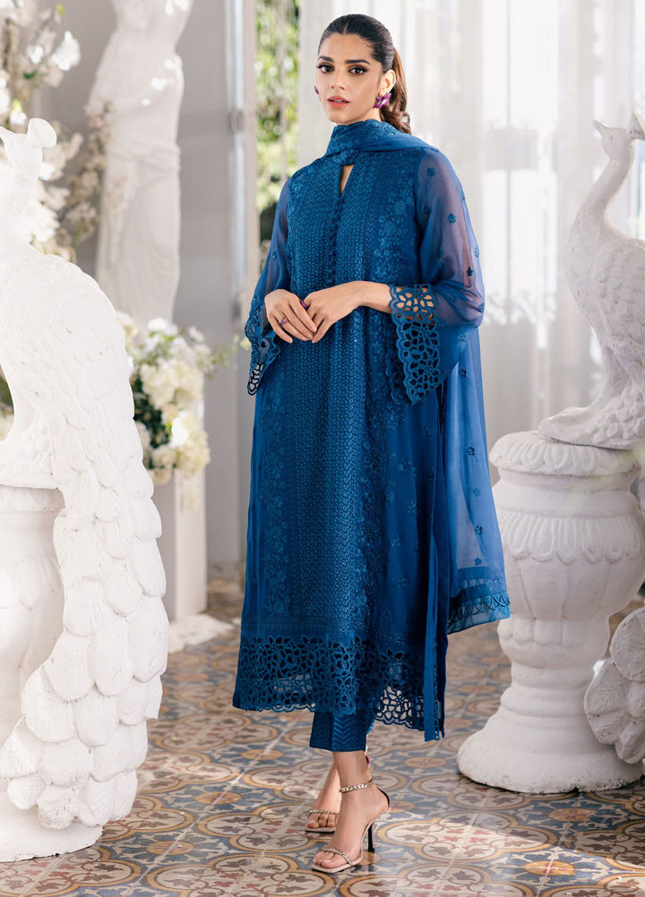 Ensembles by Azure Embroidered Chiffon Suits Unstitched 3 Piece AZU24EF ES-055 Galactic Glow - Festive Collection