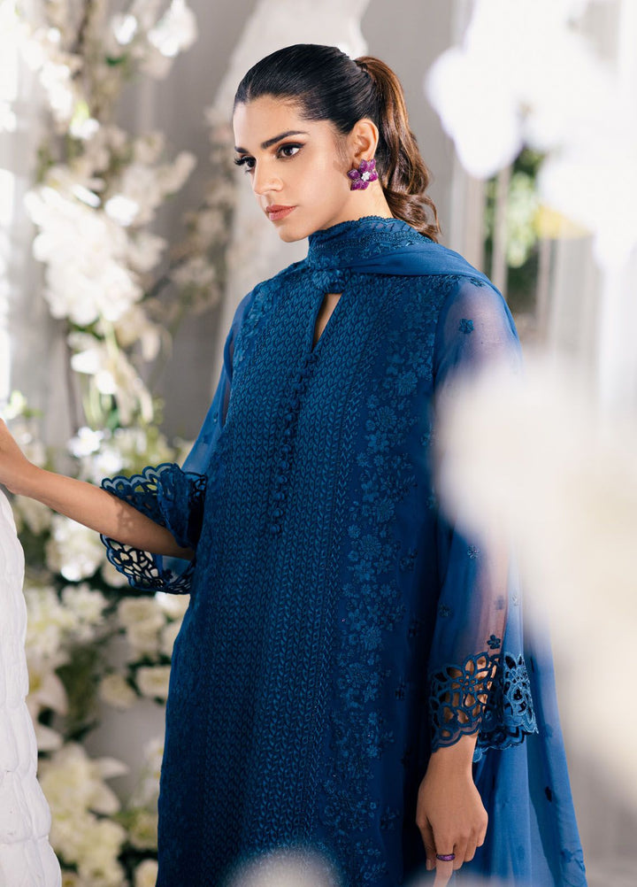 Ensembles by Azure Embroidered Chiffon Suits Unstitched 3 Piece AZU24EF ES-055 Galactic Glow - Festive Collection