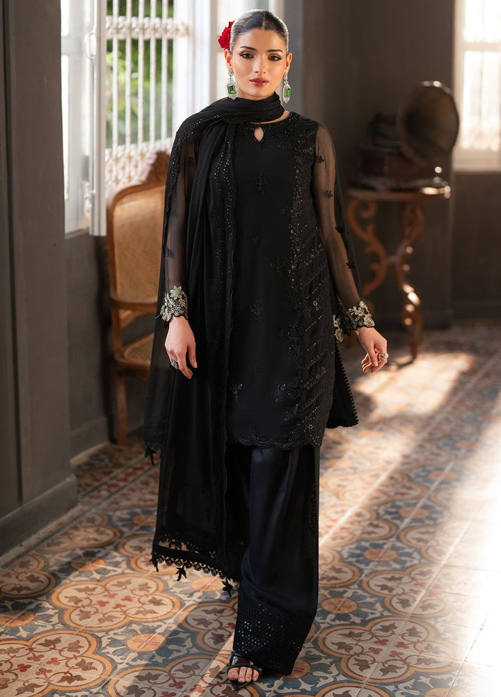 Ensembles by Azure Embroidered Chiffon Suits Unstitched 3 Piece AZU25EF Shadowlit ES-106 - Festive Collection