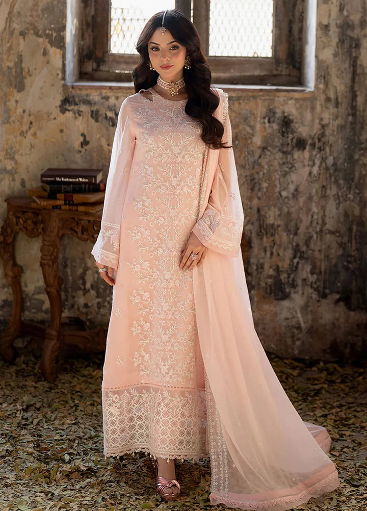 Ensembles By Azure Embroidered Chiffon Suits Unstitched 3 Piece AZU25EN I-01329 Pink Mirage - Festive Collection