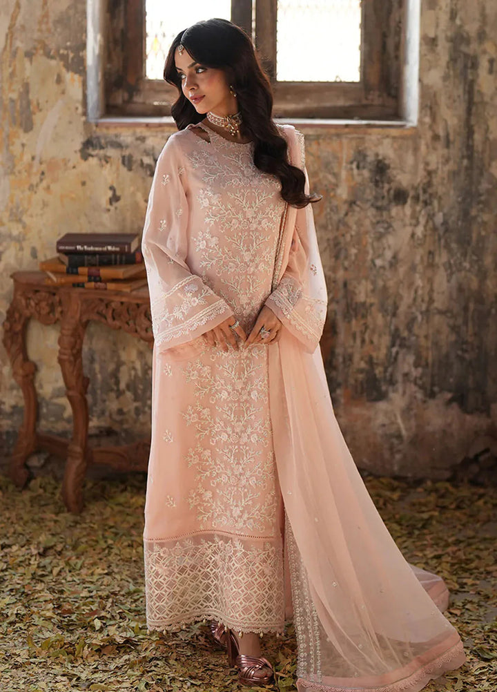 Ensembles By Azure Embroidered Chiffon Suits Unstitched 3 Piece AZU25EN I-01329 Pink Mirage - Festive Collection