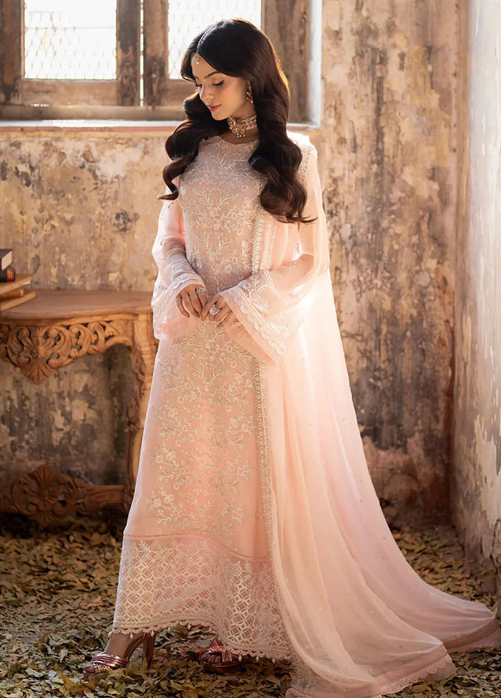 Ensembles By Azure Embroidered Chiffon Suits Unstitched 3 Piece AZU25EN I-01329 Pink Mirage - Festive Collection