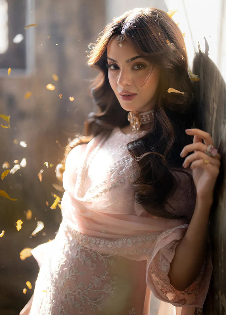 Ensembles By Azure Embroidered Chiffon Suits Unstitched 3 Piece AZU25EN I-01329 Pink Mirage - Festive Collection