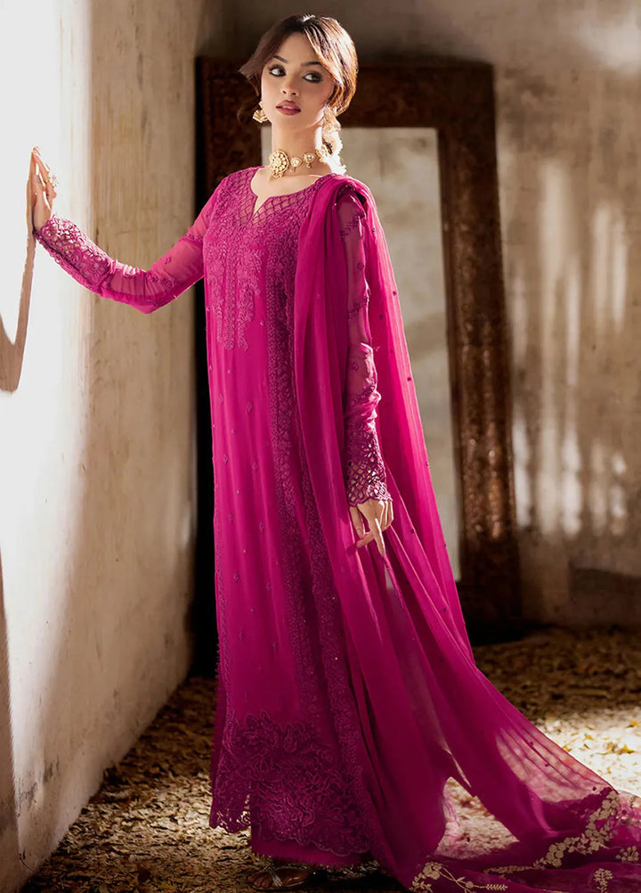 Ensembles By Azure Embroidered Chiffon Suits Unstitched 3 Piece AZU25EN I-01341 Plum Reverie - Festive Collection