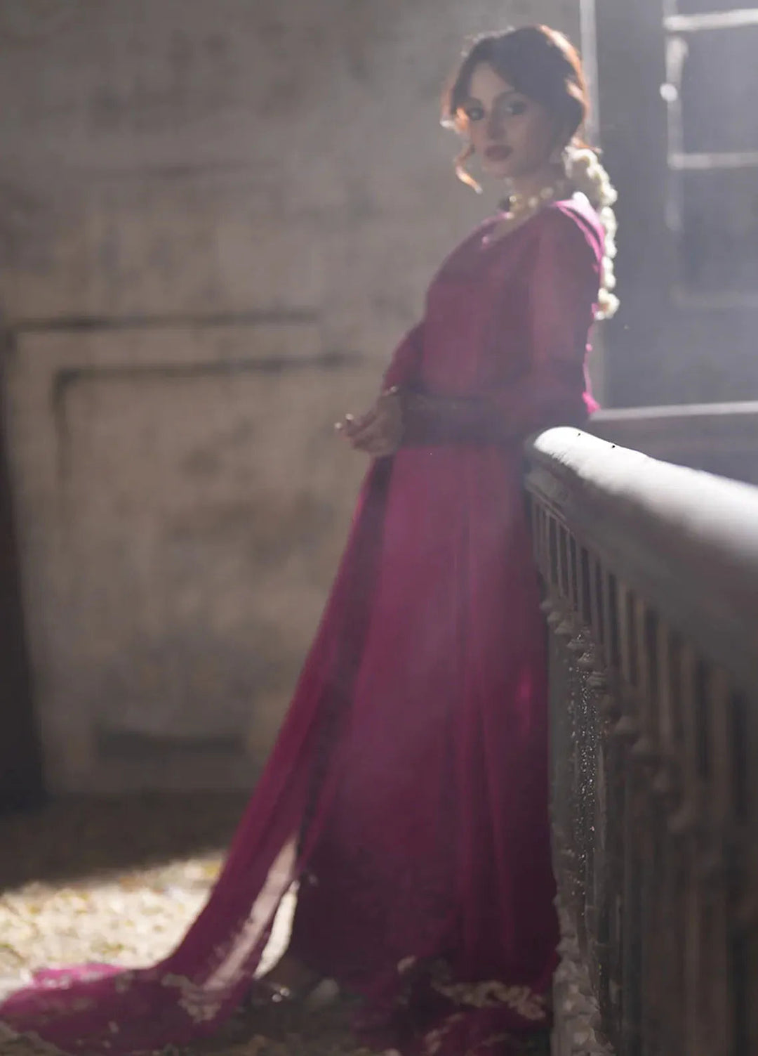 Ensembles By Azure Embroidered Chiffon Suits Unstitched 3 Piece AZU25EN I-01341 Plum Reverie - Festive Collection