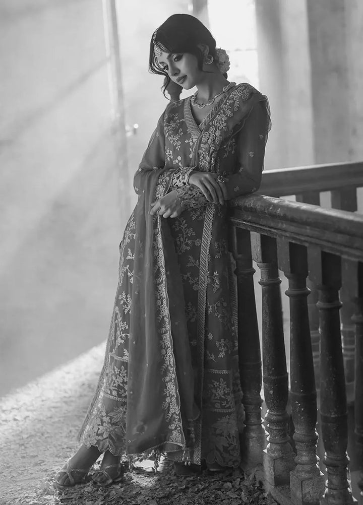 Ensembles By Azure Embroidered Chiffon Suits Unstitched 3 Piece AZU25EN I-01353 Dusky Bloom - Festive Collection