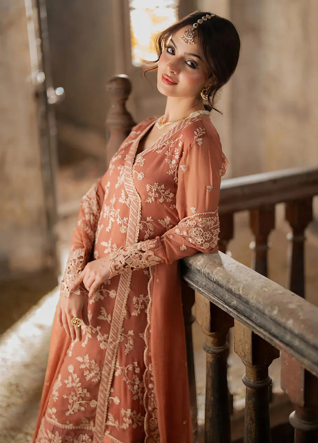 Ensembles By Azure Embroidered Chiffon Suits Unstitched 3 Piece AZU25EN I-01353 Dusky Bloom - Festive Collection