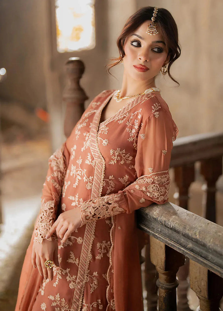 Ensembles By Azure Embroidered Chiffon Suits Unstitched 3 Piece AZU25EN I-01353 Dusky Bloom - Festive Collection