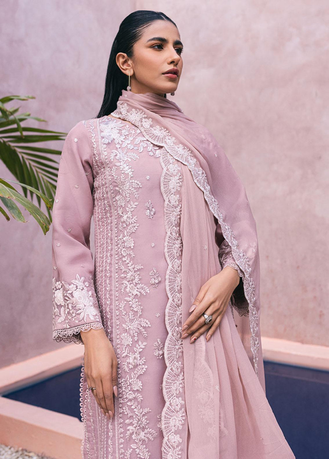 Ensembles By Azure Embroidered Organza Suits Unstitched 4 Piece AZU24ES AS-114 Candy Bliss - Festive Collection