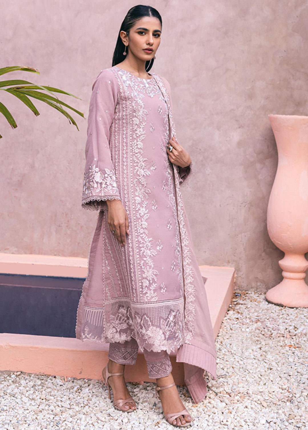 Ensembles By Azure Embroidered Organza Suits Unstitched 4 Piece AZU24ES AS-114 Candy Bliss - Festive Collection