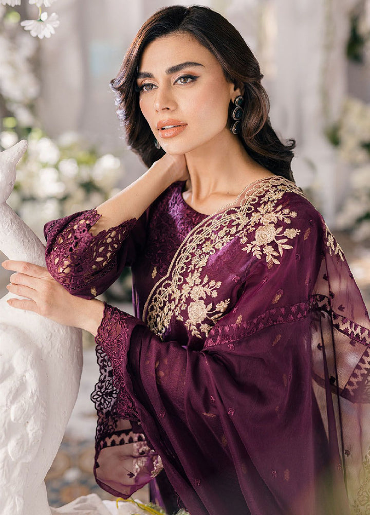 Ensembles by Azure Jacquard Lawn Suits Unstitched 3 Piece AZ24EJ ADES062 Almandine - Festive Collection