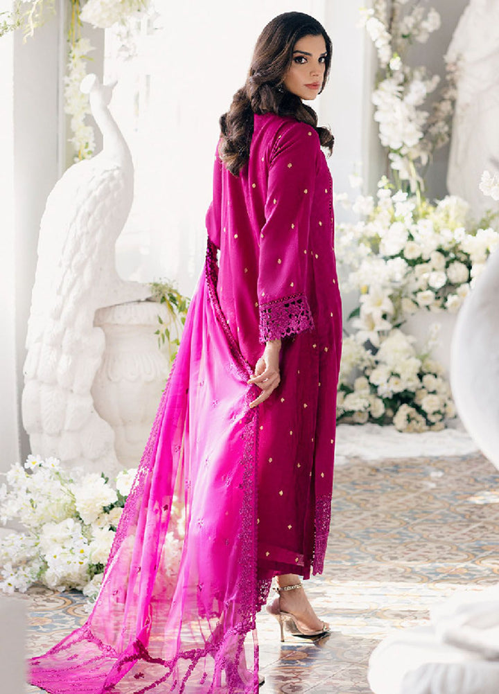 Ensembles by Azure Jacquard Lawn Suits Unstitched 3 Piece AZ24EJ PPES063 Petunia Plum - Festive Collection