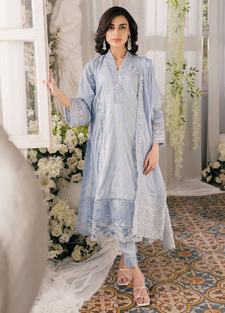 Ensembles by Azure Jacquard Lawn Suits Unstitched 3 Piece AZ24EJ SSES057 Slate Symphony - Festive Collection