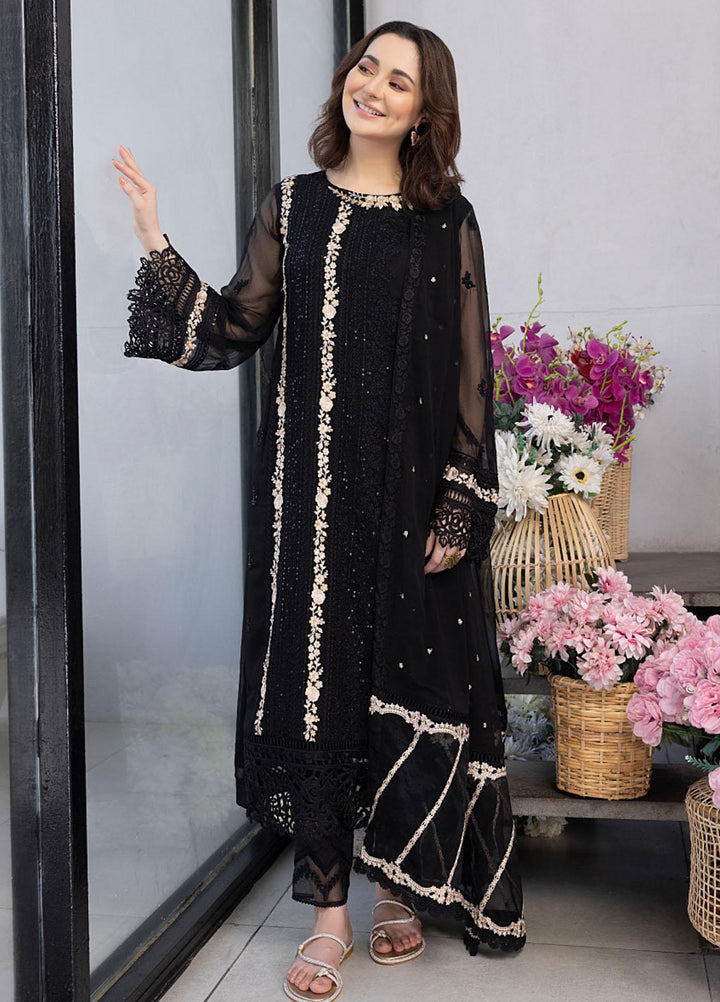Ensembles By Azure Embroidered Chiffon Suits Unstitched 4 Piece AZU23ES3P ES-024 Moon Spark - Festive Collection