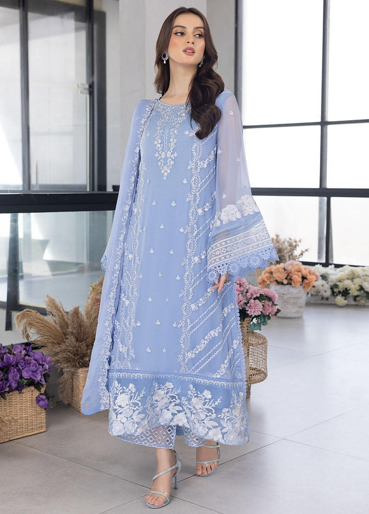 Ensembles By Azure Embroidered Chiffon Suits Unstitched 4 Piece AZU23ES3P ES-026  Fairy Glow - Festive Collection