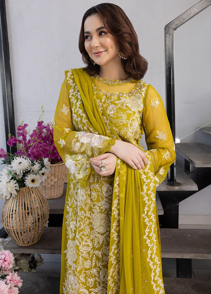 Ensembles By Azure Embroidered Chiffon Suits Unstitched 4 Piece AZU23ES3P ES-027  Sunflower - Festive Collection