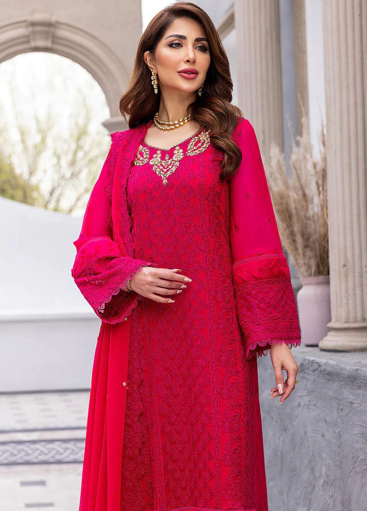 Ensembles By Azure Embroidered Chiffon Suits Unstitched 3 Piece AZU23EC Rosylicious - Festive Collection