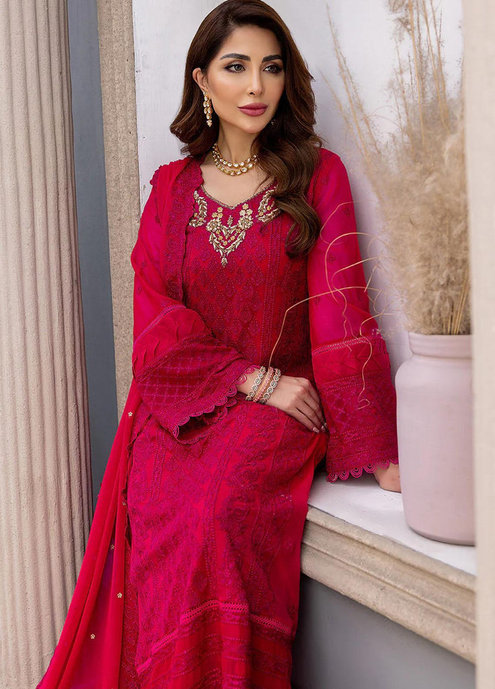 Ensembles By Azure Embroidered Chiffon Suits Unstitched 3 Piece AZU23EC Rosylicious - Festive Collection