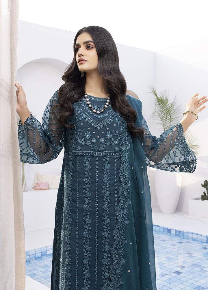 Ensembles by Azure Embroidered Organza Suits Unstitched 4 Piece AZU22EC-V2 ES-013 Celestine - Luxury Collection