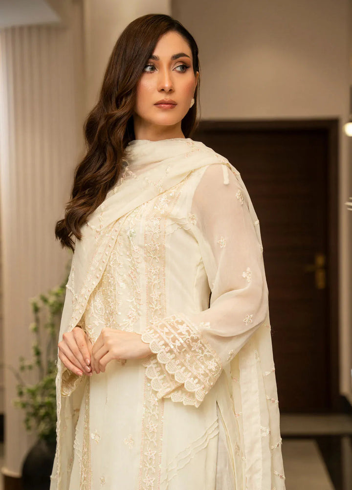 Ensembles by Zouj Embroidered Chiffon Suit Unstitched 3 Piece ZJ24EC ZJCH-009 - Festive Collection