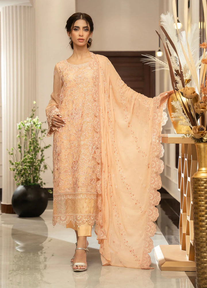 Ensembles by Zouj Embroidered Chiffon Suit Unstitched 3 Piece ZJ24EC ZJCH-015 - Festive Collection