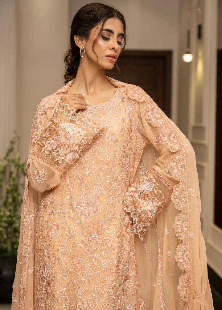 Ensembles by Zouj Embroidered Chiffon Suit Unstitched 3 Piece ZJ24EC ZJCH-015 - Festive Collection