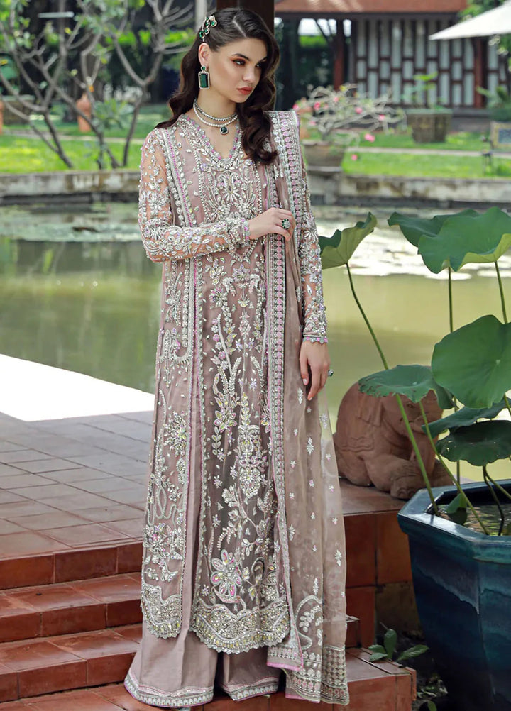 Ermina By Ezra Embroidered Net Suit Unstitched 4 Piece EZ24E D-03 Jasmine - Formal Collection