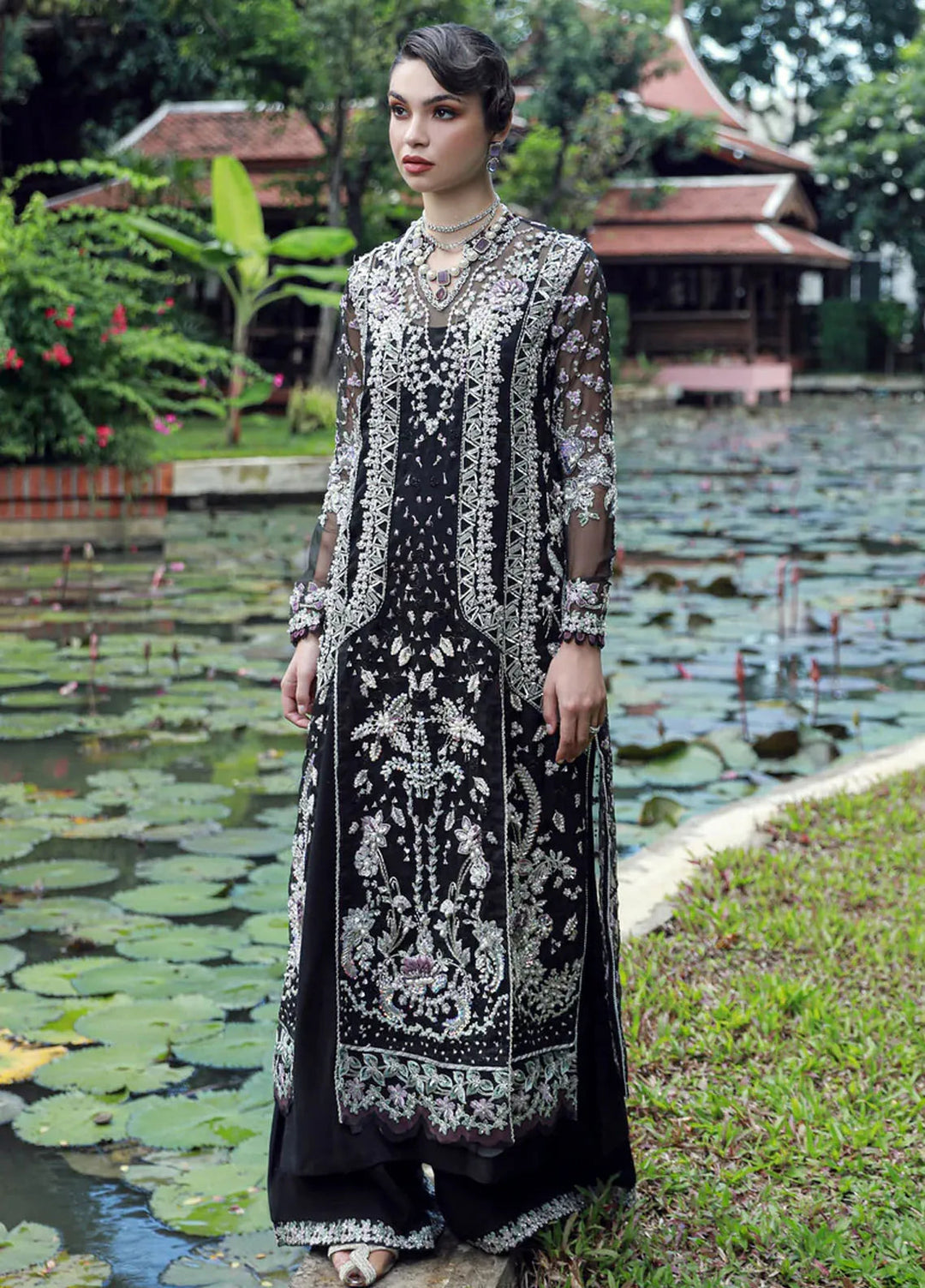 Ermina By Ezra Embroidered Net Suit Unstitched 4 Piece EZ24E D-05 Noor - Formal Collection