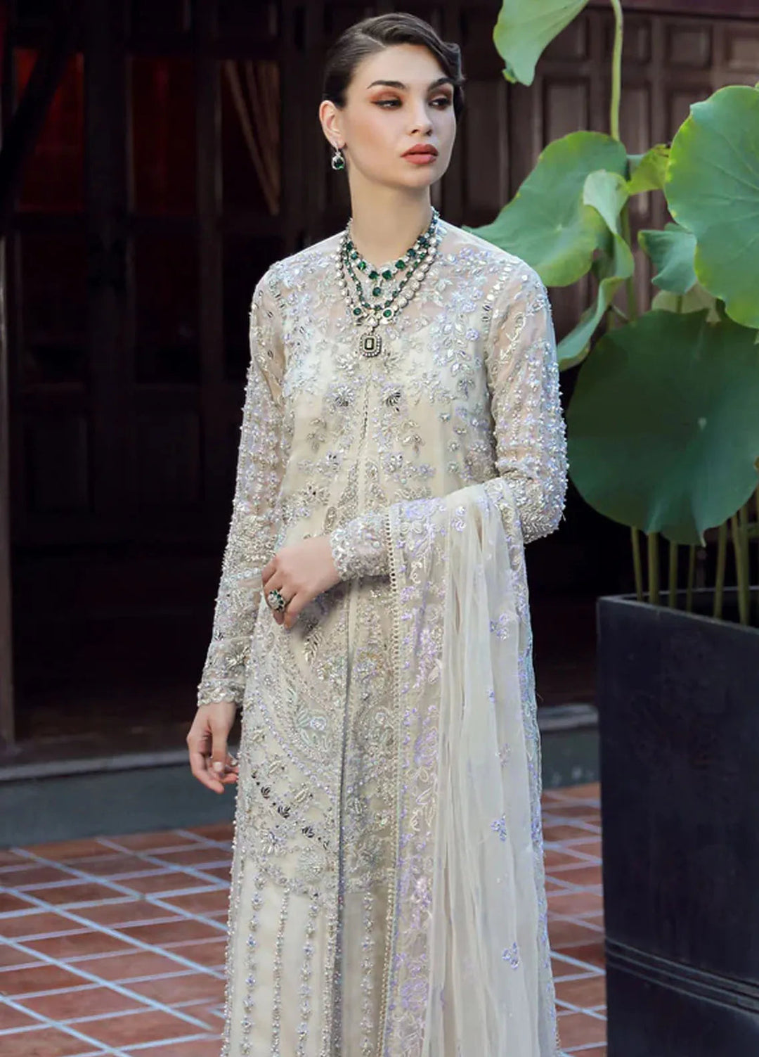 Ermina By Ezra Embroidered Net Suit Unstitched 4 Piece EZ24E D-07 Zaira - Formal Collection