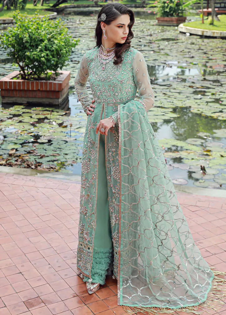 Ermina By Ezra Embroidered Organza Suit Unstitched 4 Piece EZ24E D-01 Lotus - Formal Collection