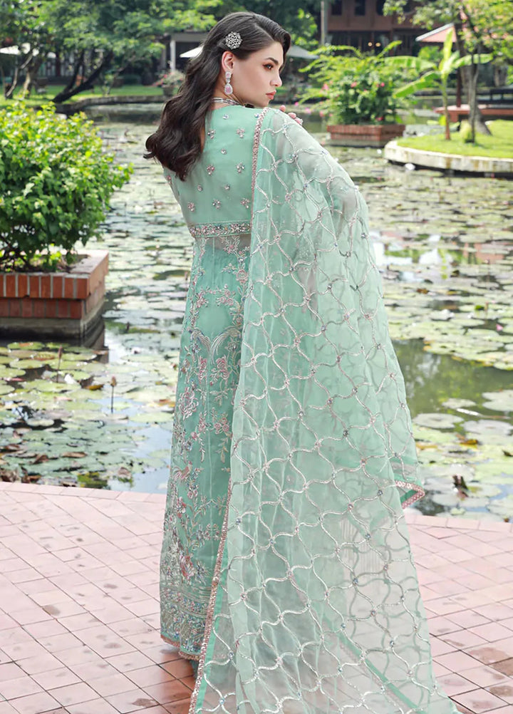 Ermina By Ezra Embroidered Organza Suit Unstitched 4 Piece EZ24E D-01 Lotus - Formal Collection